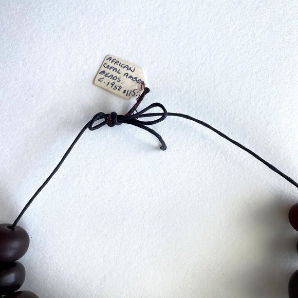 African PF Copal Amber Bakelite Faturan Graduated Beads 15in Necklace 195.2g - Picture 6 of 16